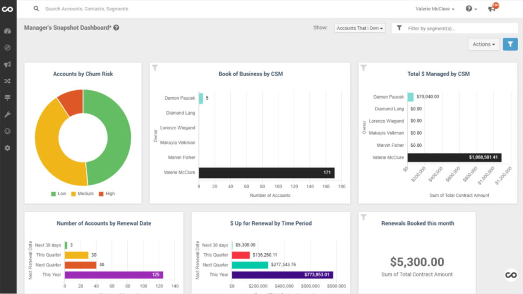 ChurnZero dashboard.
